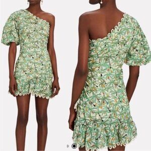 Farm Rio Mini Toucans One Shoulder Mini Dress